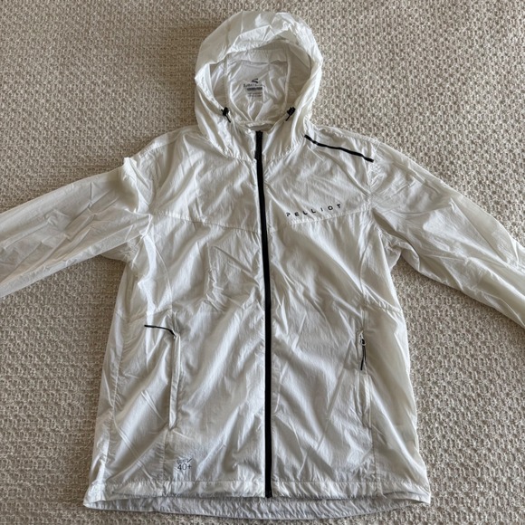 Pelliot Women's White UPF 40+ Lightweight Hooded Windbreaker Jacket M/L - Picture 1 of 13